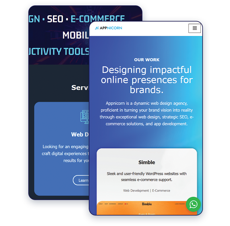 Appnicorn Digital Mobile Website