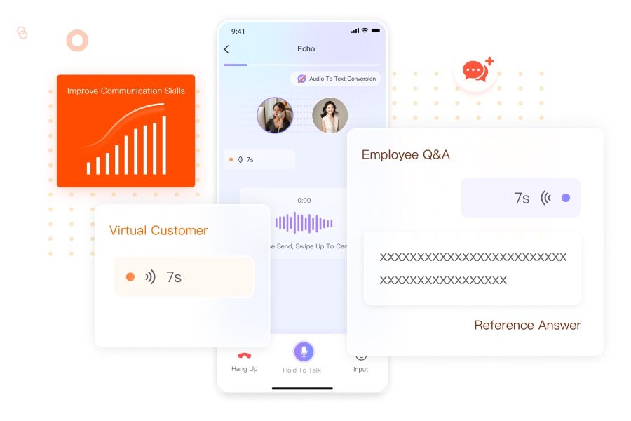 Offers a personalized, interactive virtual experience that simulates real customer conversations.